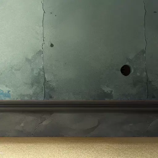 灰色の壁に空いた小さな穴