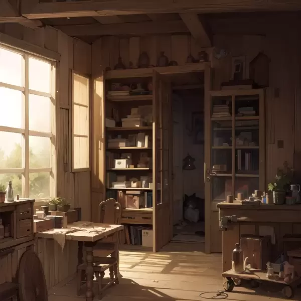AI絵(古びた小屋)