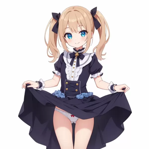 AIフレーム補間でスカートたくし上げがうまくいかない