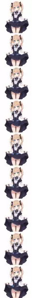 たくし上げスプライトアニメーション