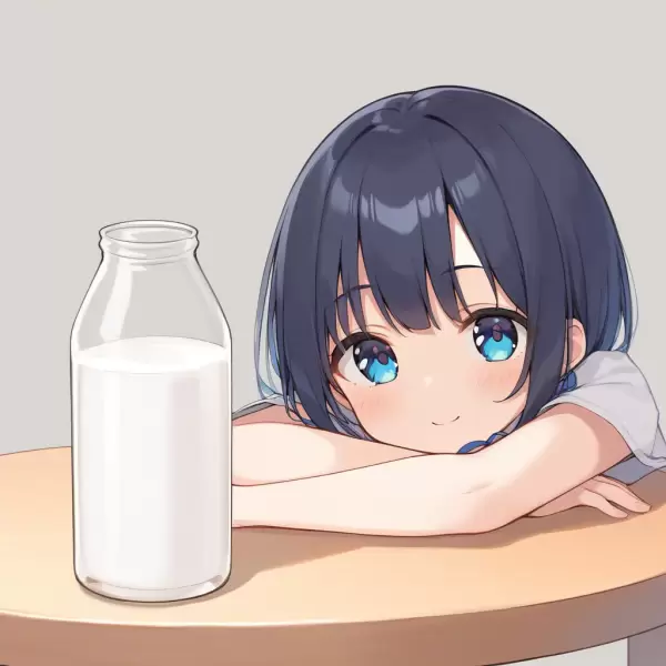 AIイラスト（ミルク瓶）