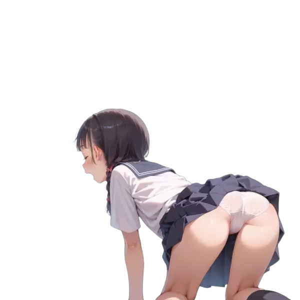 AIイラスト（四つん這いの女の子）