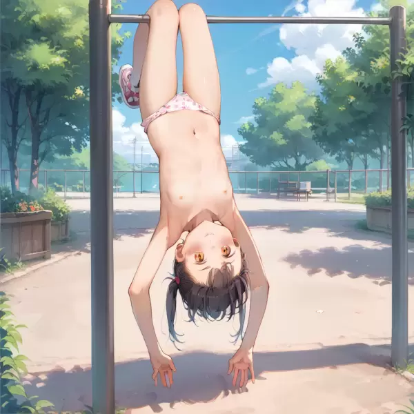 逆さま鉄棒2