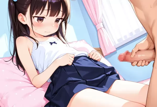 スカートたくし上げ＆見抜きオナニー