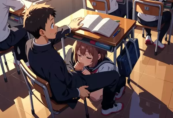 wai-animaで机の下フェラチオ